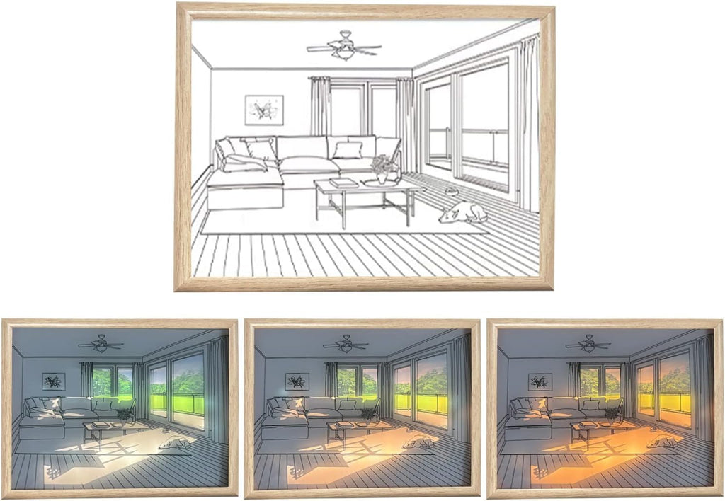 DOG SUNBATHING MURAL ART LAMP