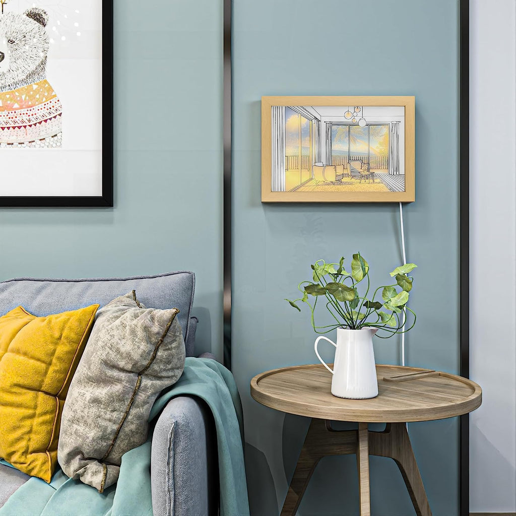 DOG SUNBATHING MURAL ART LAMP