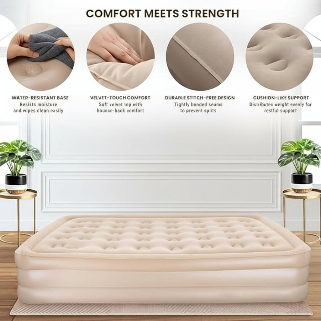 Double Bed Air Mattress Inflatable Queen Size Bed