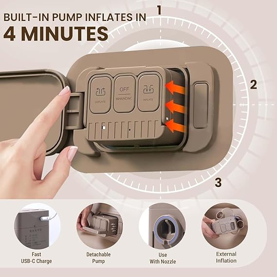 Double Bed Air Mattress Inflatable Queen Size Bed