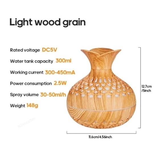 Wooden Cool Mist Humidifiers Essential Oil Diffuser Aroma